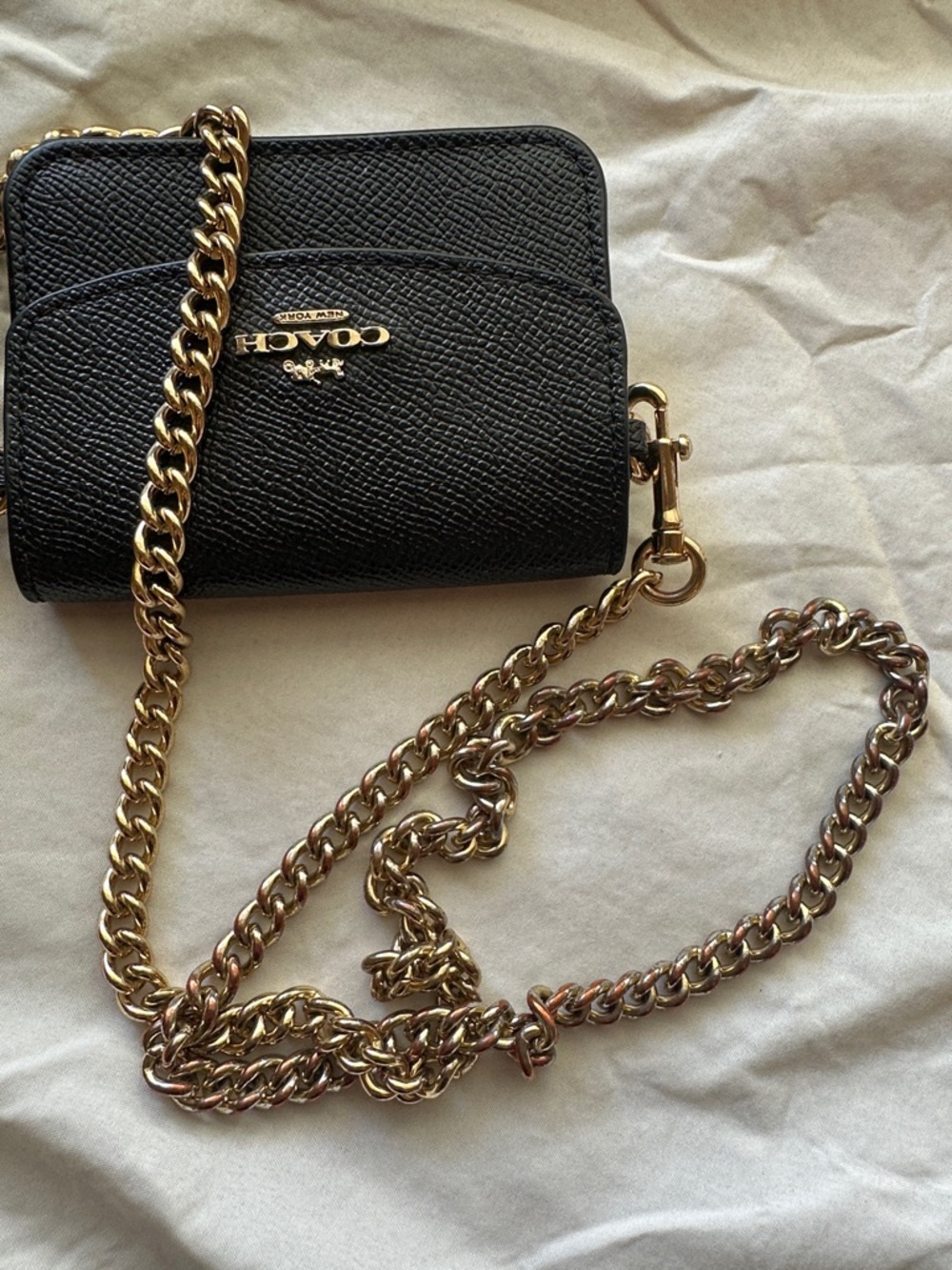 Coach Poppy Crossbody Bag set with Wallet Chain and Card Case Black - Picture 11 of 11